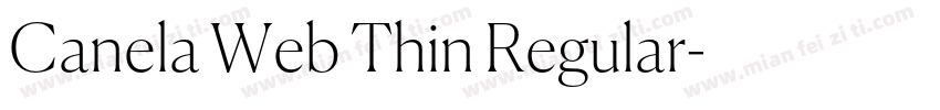 Canela Web Thin Regular字体转换